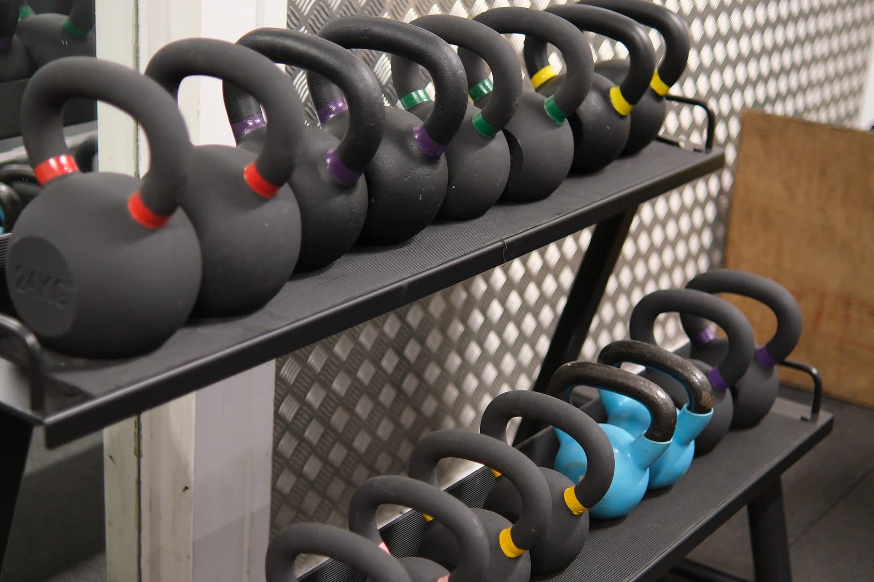 Rack kettlebells — gamme complète